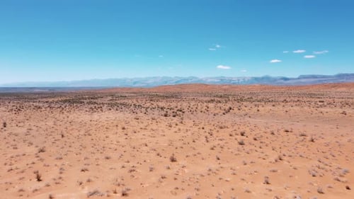 Karoo semi-desert in South Africa, continuous drone fly over