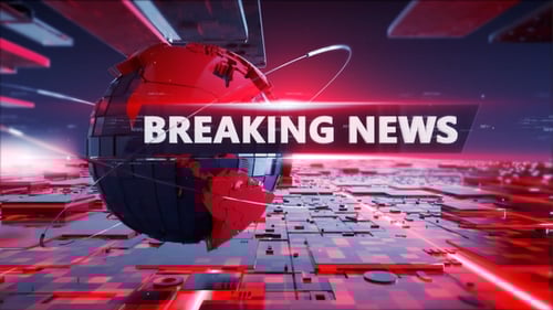 Futuristic Breaking News Intro with 3D Globe Animation