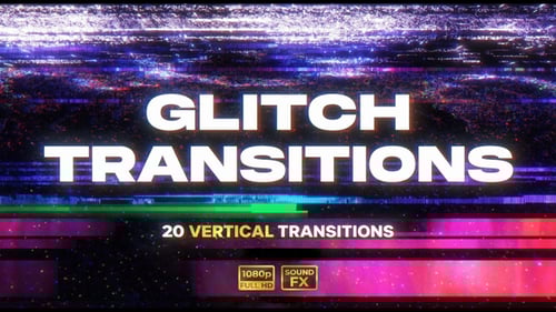 Dynamic Vertical Glitch Transitions for Engaging Social Media Videos