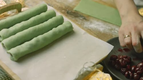 I Put the Preserved Cherries on the Green Dough