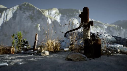 Bomba de agua manual Retro Rust