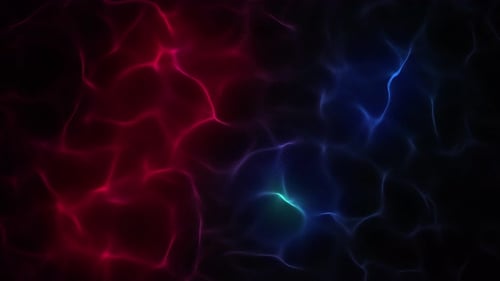 Fundo de partículas abstratas com pontos vermelho e azul loop 4k