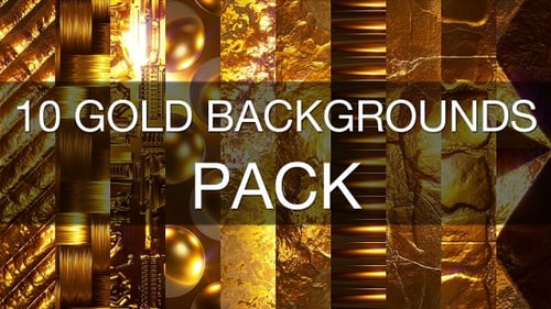 Animated Golden Abstract Texture Backgrounds Loop Pack
