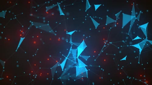 Plexus Deep Abstrack Black Background 4K