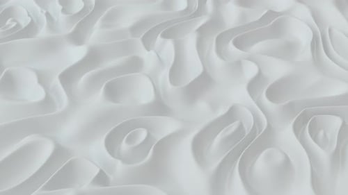 Seamless Abstract White Fluid Wave Background Loop