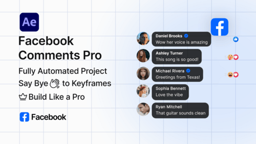 Animated Social Media Comments and Chat Display