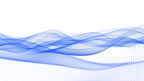 Abstract Blue Particle Wave Loop Background