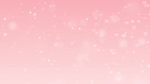 Romantic Pink Background with Animated Love Hearts