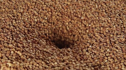 Buckwheat Flows Into A Crater