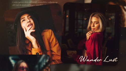 Cinematic Photo Slideshow with Elegant Cursive Titles and Smooth Transitions