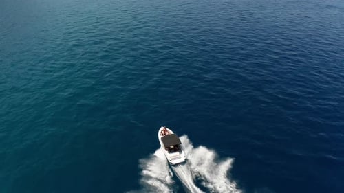 Motor Boat On The Lake