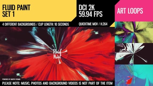 Dynamic Fluid Paint Abstract Color Motion Graphics Collection