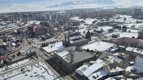 ERZURUM great mosque and double minaret Madres
