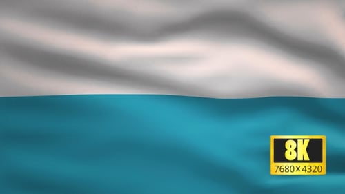 Abstract White and Teal Waving Flag Background
