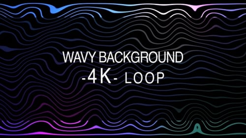 Abstract Wavy Lines with Fluid Gradient Colors Background Animation