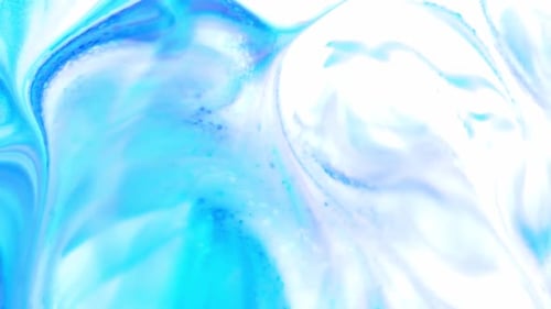 Abstract Blue and White Paint Swirls