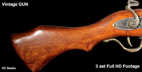 Set of 3 Videos of Vintage Gun on Slider