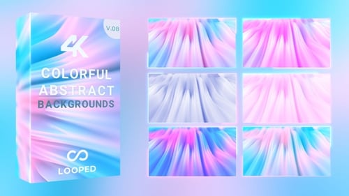 Animated Abstract Fluid Waving Color Background Loops