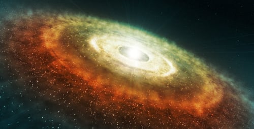 Roter Galaxie-Weltraum-