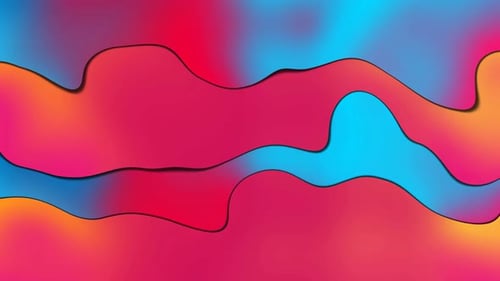Vibrant Abstract Fluid Wavy Shapes Looping Background