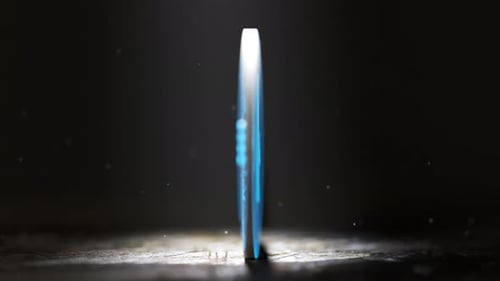 Pièce de crypto-monnaie unique, argent, litecoin (LTC), qui tourne à l'infini. Argent virtuel