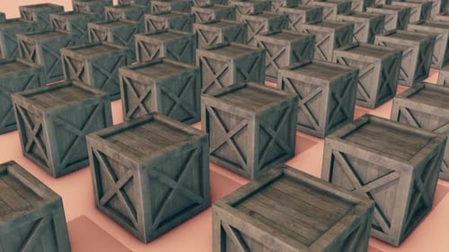 A Lot Of Wooden Box In A Row Hd