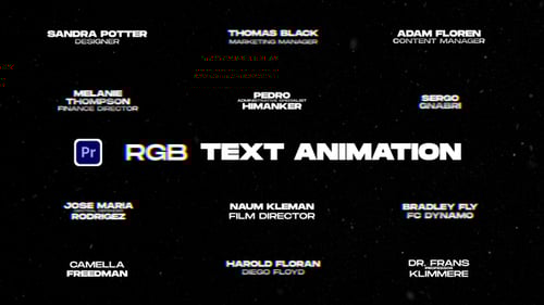 Dynamic Glitch RGB Text Animation Titles