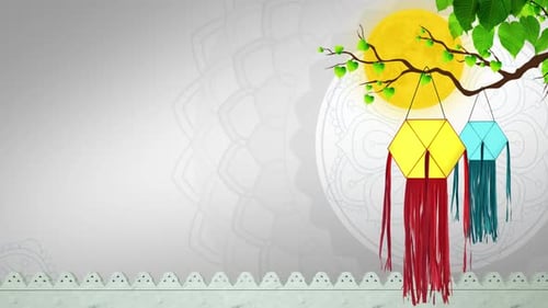 Lanterne de Diwali, fond de Wesak, Sri Lanka, Cinghalais, Poya Day, Bouddha
