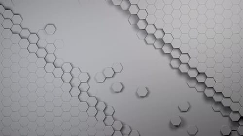 Modern Animated 3D Hexagonal Tile Grid Background