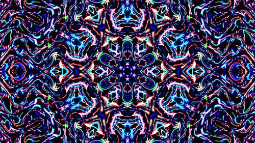 Lumière abstraite brillante gouvernant la polychromie, kaléidoscope