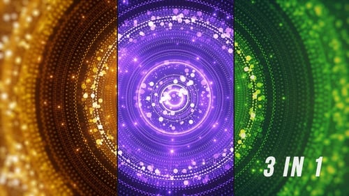 Sparkling Light Circles Abstract Motion Background Animation