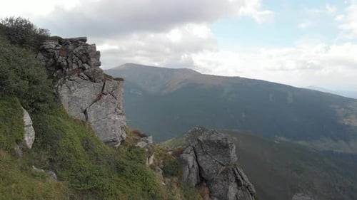 Rocky Cliffs on the Mountains