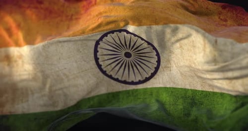 Drapeau vintage de l'Inde