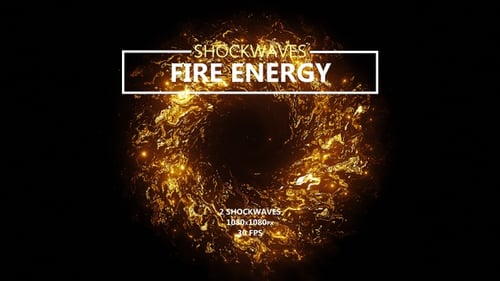 Golden Fire Energy Shockwave Transitions