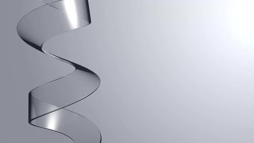 Elegant Abstract Flowing Glass Ribbon Background Animation