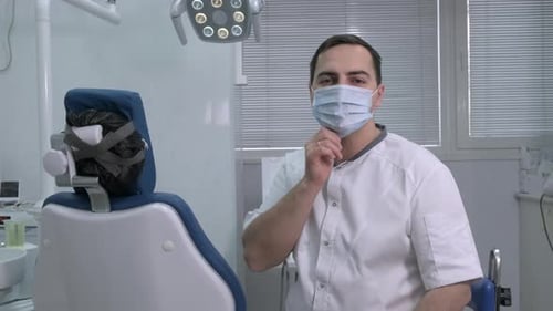 Healthcare Profession Stomatology and Medicine Concept Male Dentist Portrait