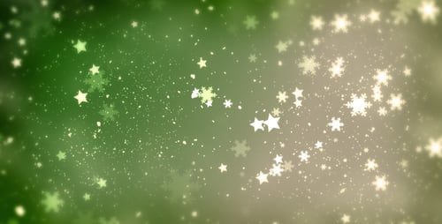 Festive Glowing Stars and Snowflakes Christmas Background Animation