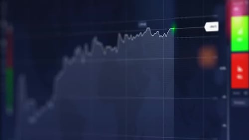 Graph of Crypto Currency Online. Quotes of Eth and Btc at Stock Exchange. Stock Exchange Market