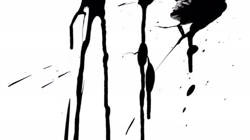 Dramatic Black Ink Splatters on White Background