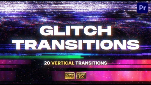 Dynamic Vertical Glitch Transitions for Social Media Videos