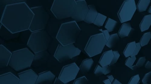 Fond Hexagone Bleu Perspective 3D