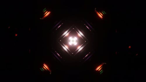 VJ Loop Flicker Neon Lines on a Black Background