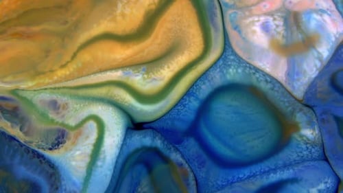 Abstract Liquid Ink Flowing and Mixing