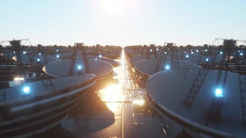 Advanced Satellite Communication Network Animation
