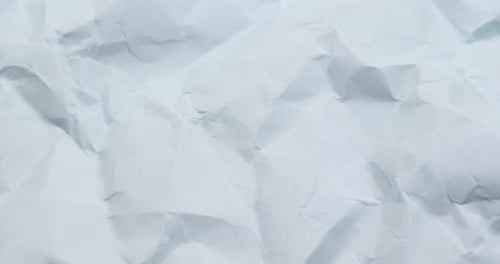 Crumpled Blue Paper Zooming Close Up