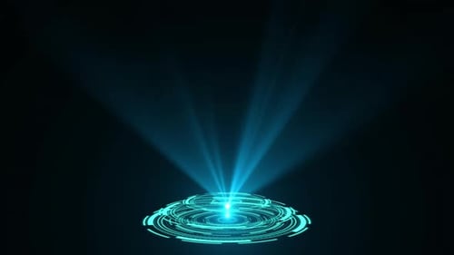 Futuristic Holographic Light Reveal and Projection