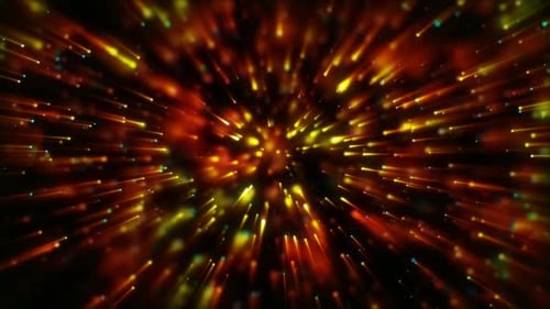 Radiant Golden Particle Burst Loop Background