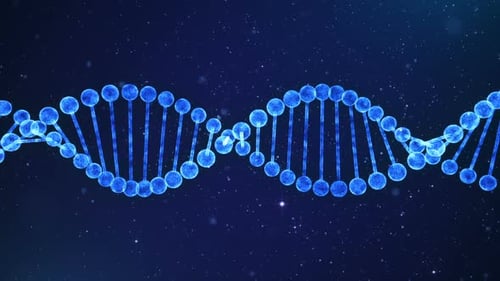 Asa de cadena de ADN azul