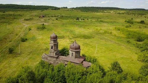 Abandoned Rural Wooden Church