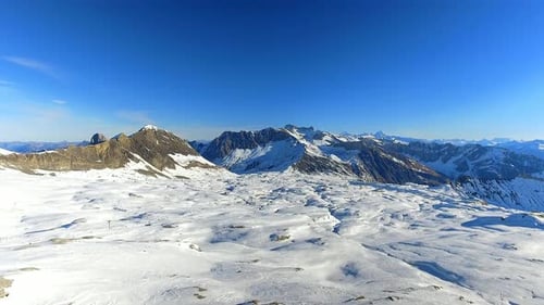 Ski Resort and Mountain Range